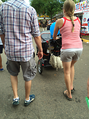photo of double-wide stroller